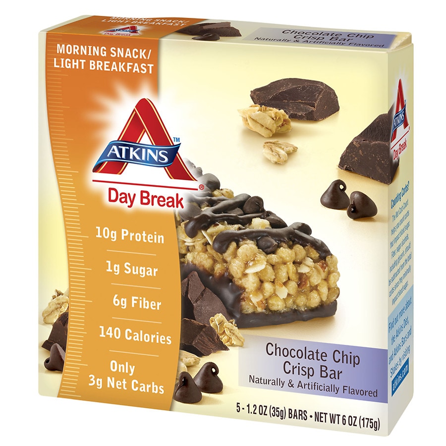  Atkins Day Break Snack Bars Chocolate Chip 