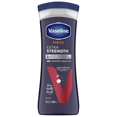 Vaseline Men Face and Body Lotion Extra Strength - 10.0 fl oz