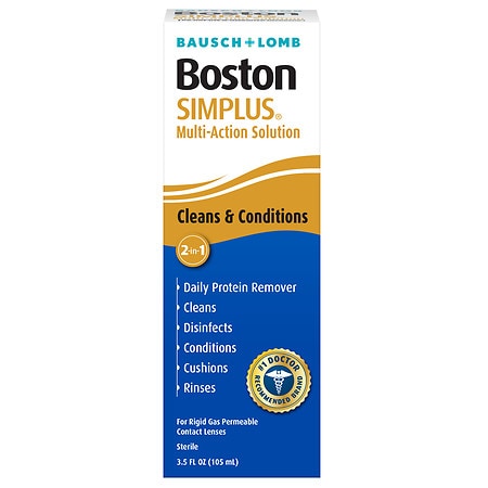 Boston Simplus Multi Action Solution For Rigid Gas Permeable Contact Lenses Walgreens
