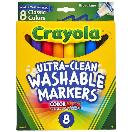 Crayola Washable Markers Classic Colors 8 ea Pack of 8 