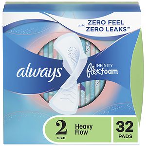 Always Infinity Pads with Flexi-Wings Unscented,Heavy