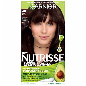 Garnier Nutrisse Level 3 Permanent Creme Haircolor Dark Brown 40 (Dark Chocolate)