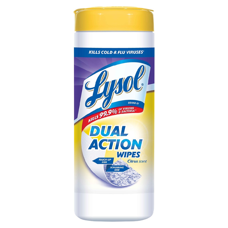 Lysol Dual Action Disinfecting Wipes Citrus