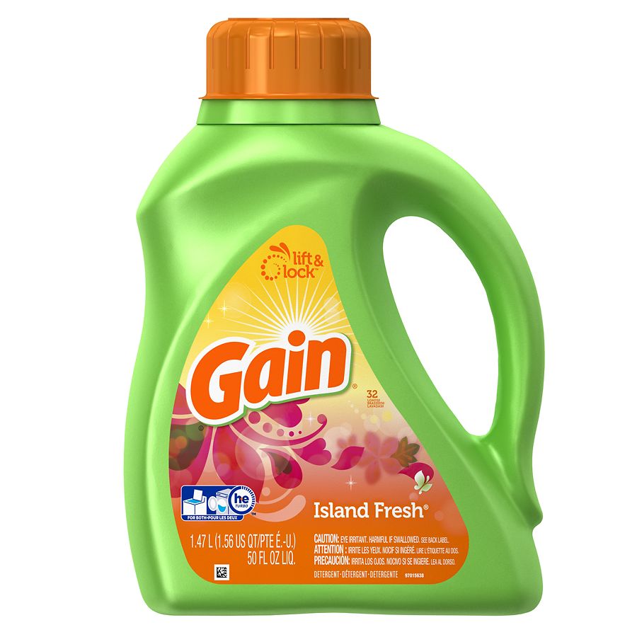  Gain HEC with FreshLock Island Fresh Liquid Laundry Detergent, 32 Loads 