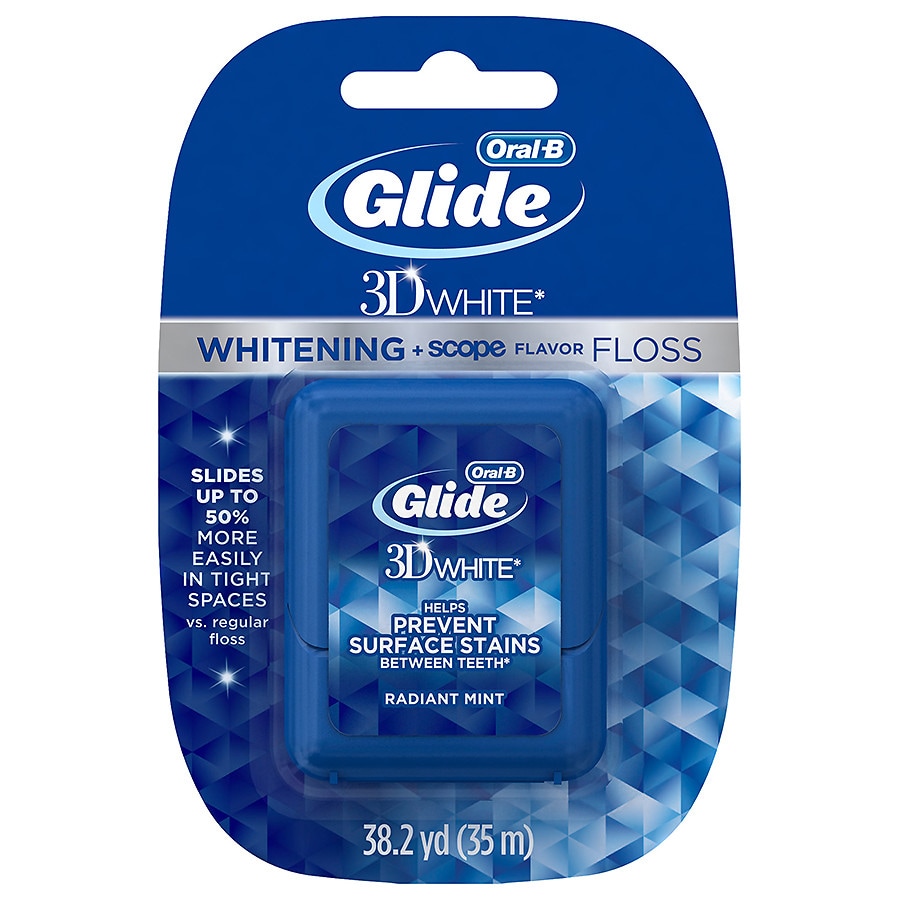 Oral-B Glide 3D White Whitening + Scope Dental Floss Radiant Mint ...