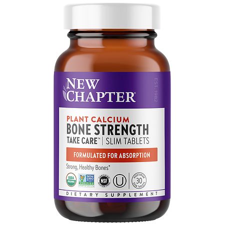 New Chapter Bone Strength Take Care, Calcium Supplement, Slim Tablets - 30.0 ea