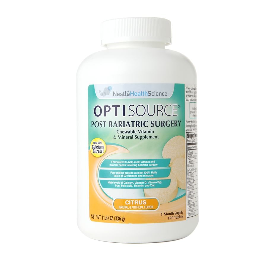 Optisource Post Bariatric Surgery Formula Chewable Vitamin Mineral Supplement Tablet Walgreens