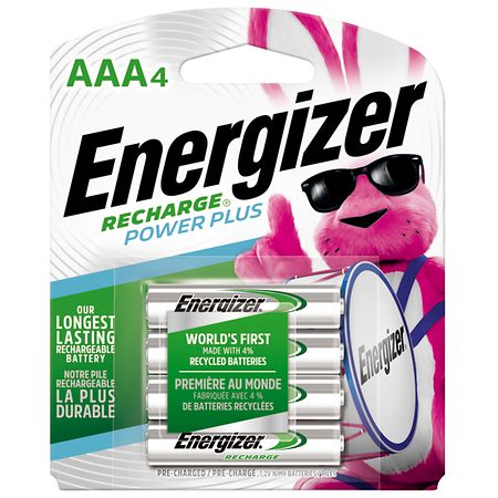 Energizer - Rechargeable AAA Batteries (4 Pack), Triple A Batteries