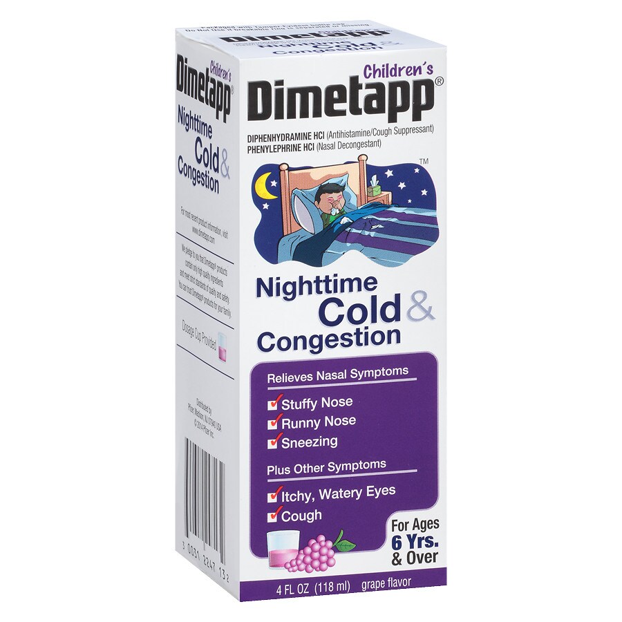  Children's Dimetapp Nighttime Cold & Congestion Grape 