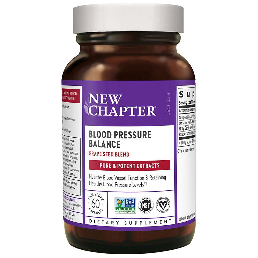  New Chapter Blood Pressure Take Care, Vegetarian Capsules 