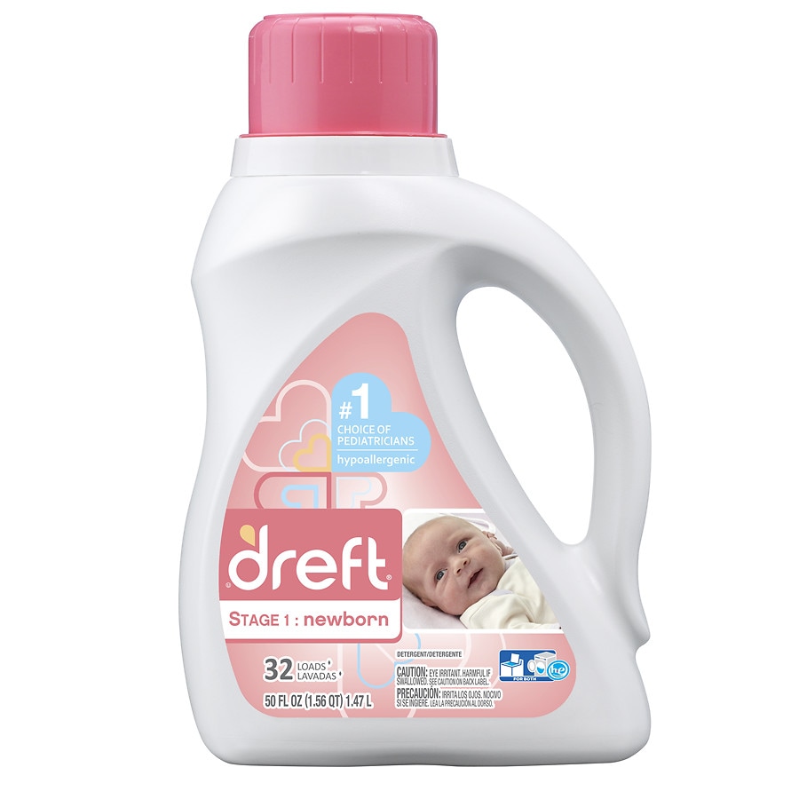 Photo 1 of Dreft Stage 1: Newborn Baby Liquid Laundry Detergent, 32 loads 46 fl oz (Packaging May Vary) 2-PACK
