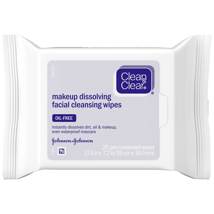 Clean & Clear Oil-Free Makeup Dissolving Facial Cleansing Wipes