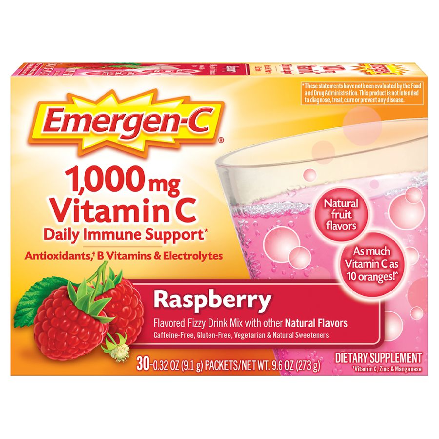 Can You Take Emergen C While Nursing Emergen C Daily Immune Support Drink With 1000 Mg Vitamin C Antioxidants B Vitamins Raspberry Walgreens