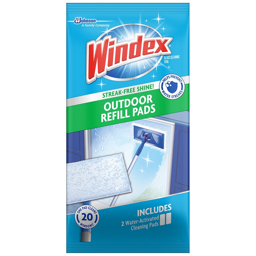 Windex Outdoor All-In-One Glass Cleaning Tool - Pads Refill