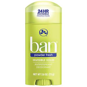 Ban Invisible Solid, Antiperspirant & Deodorant Powder Fresh