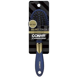 Conair Brush Velvet Touch Detangle & Style Hair Brush Black