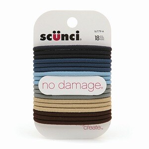 Scunci Effortless Beauty No Damage Hair Elastics Blues