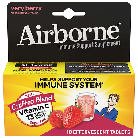 Airborne Health Formula Effervescent Tablets Very Berry - 10