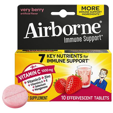 Airborne Health Formula Effervescent Tablets Very Berry - 10