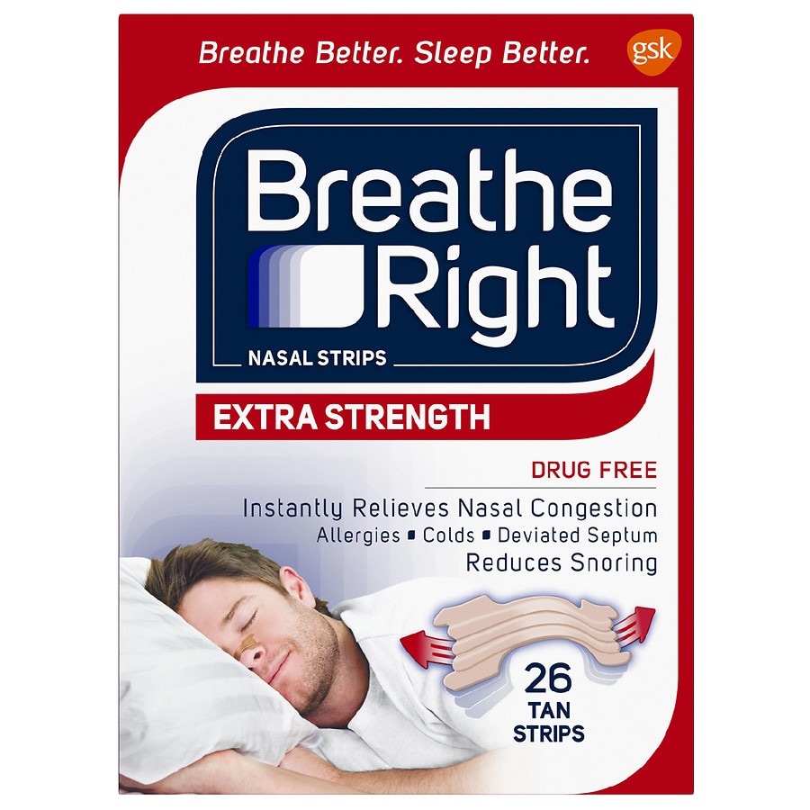 Breathe Right Extra Strength Nasal Strips Tan