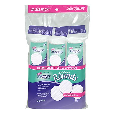 Swisspers Gentle Care Cotton Rounds 3 packs