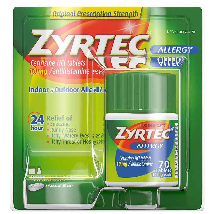 Zyrtec 24 Hour Allergy Relief Tablets 10 mg