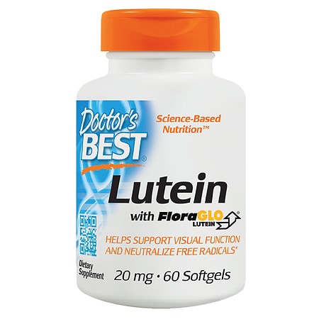 Doctor's Best Best Free Lutein Featuring FloraGlo, 20mg, Softgels - 60 ea