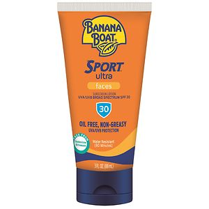 Banana Boat Sport Performance Broad Spectrum Faces Sunscreen Lotion, SPF 30