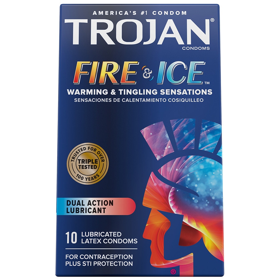 Trojan Pleasures Fire And Ice Dual Action Lubricated Condoms