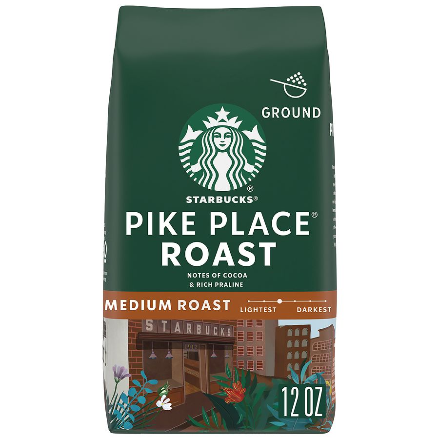 Photo 1 of Starbucks Pike Place AND Breakfast Blend Medium Roast 12 oz each