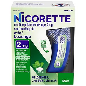 Nicorette Stop Smoking Lozenges, 2mg Mint (Mini Lozenges)