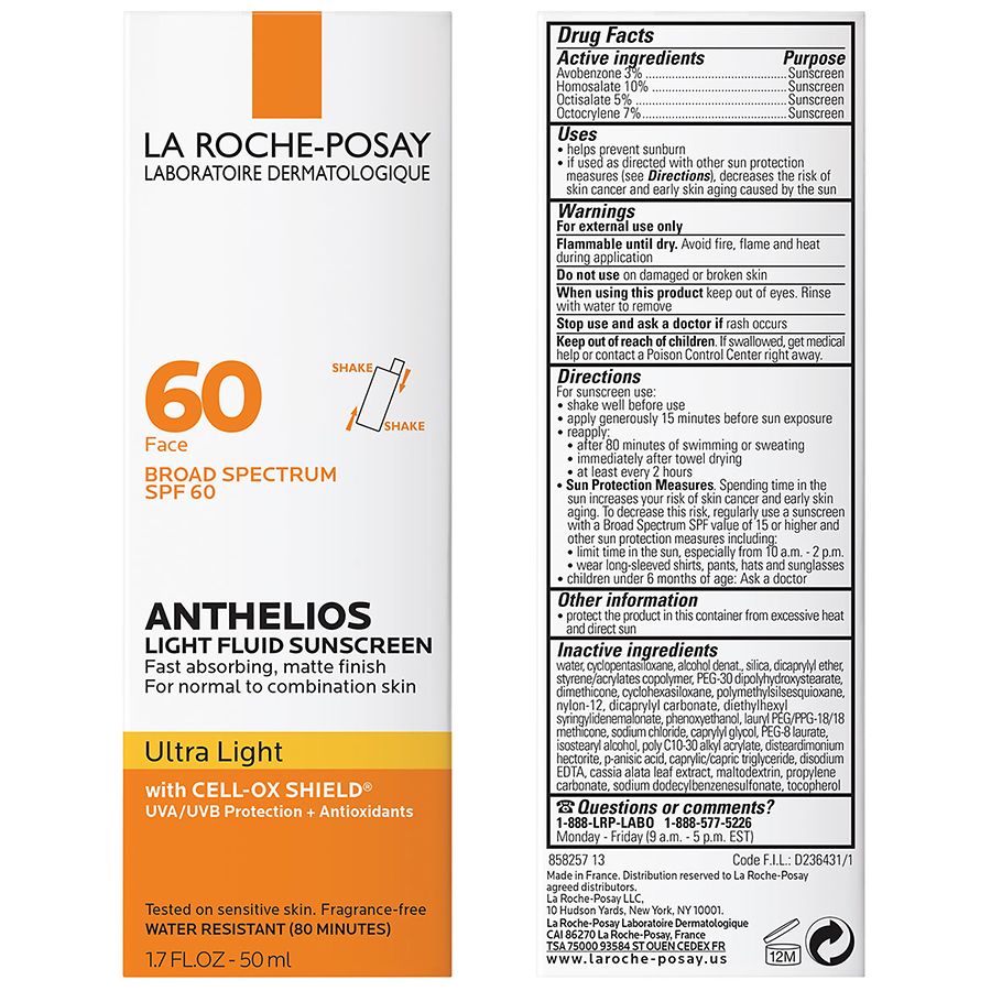 anthelios 60 ingredients