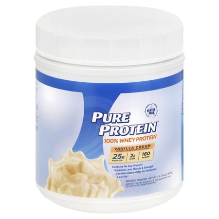 Pure Protein 100% Whey Protein Shake Powder Vanilla Cream - 