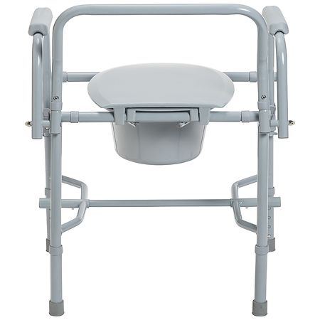 drive medical steel drop arm bedside commode