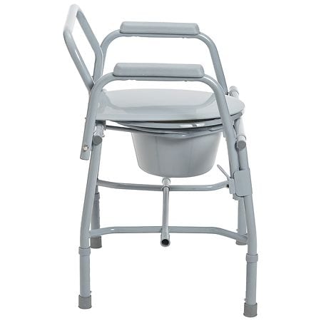 drive medical steel drop arm bedside commode