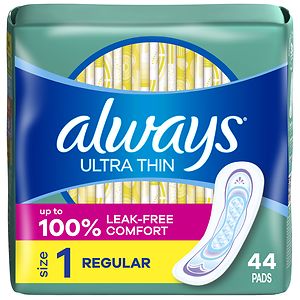Always Ultra Thin Pads without Wings Unscented,Regular
