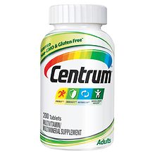Centrum Adults, Multivitamin, 200 Tablets (Price is $13.99)