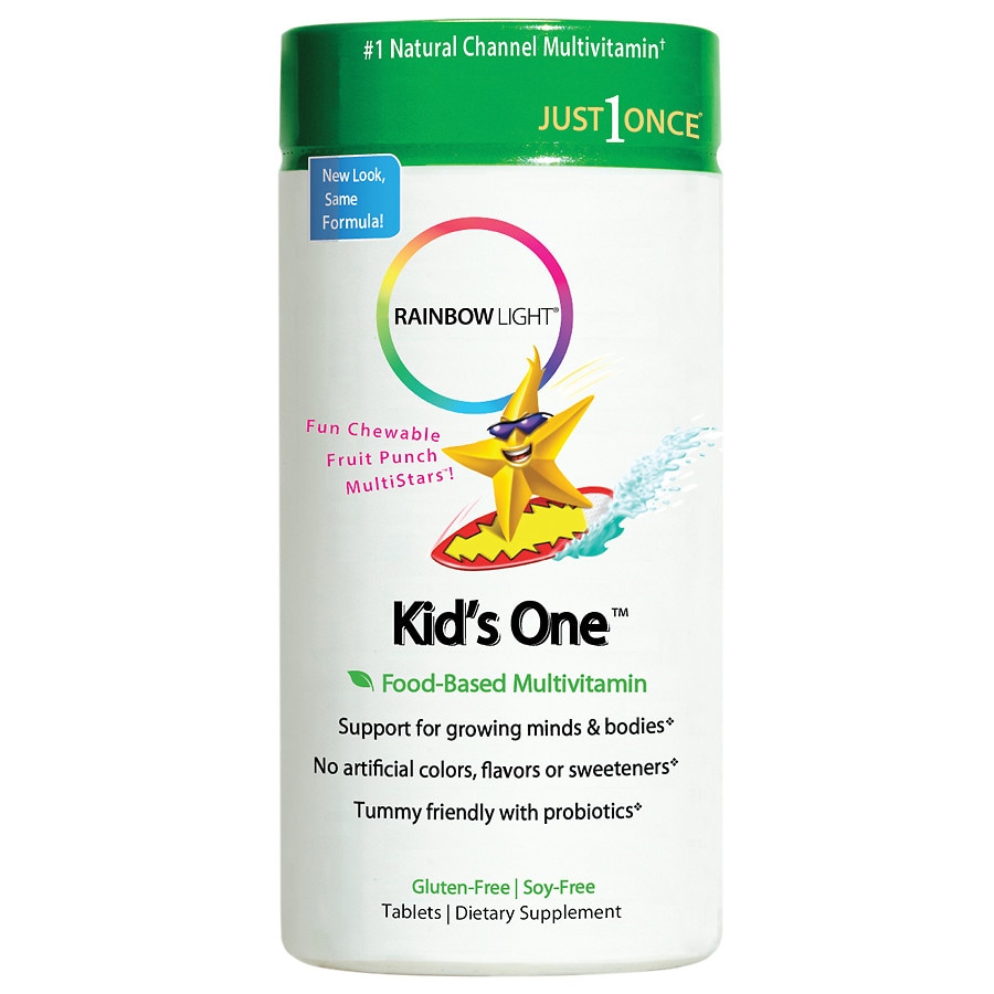 Rainbow Light Kids One MultiStars Food-Based Multivitamin, Tablets Fruit Punch