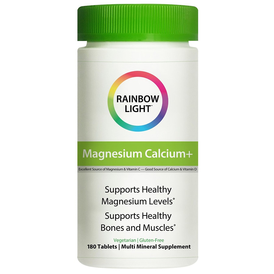 Rainbow Light Magnesium Calcium+, Multi-Mineral Supplement, Vegetarian, Gluten-Free