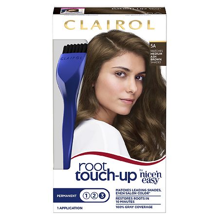 Clairol Root Touch-Up Permanent Hair Color Crème 5A Medium Ash Brown, 1 Application ( 2 Pack ) 