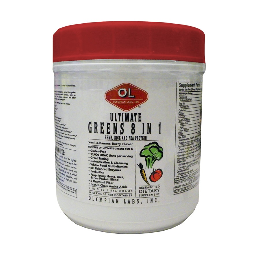  Olympian Labs Ultimate Greens Protein 8 in 1 w/ Hemp Protein 