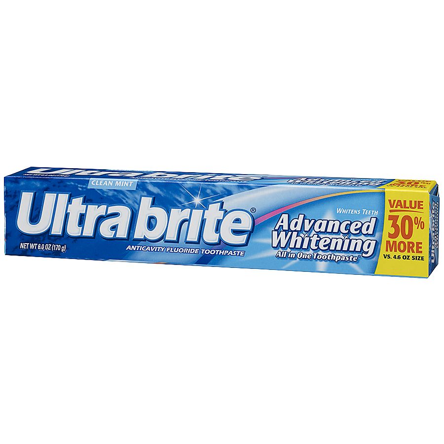 Ultra Brite Advanced Whitening Fluoride Toothpaste Mint - 6.0 oz