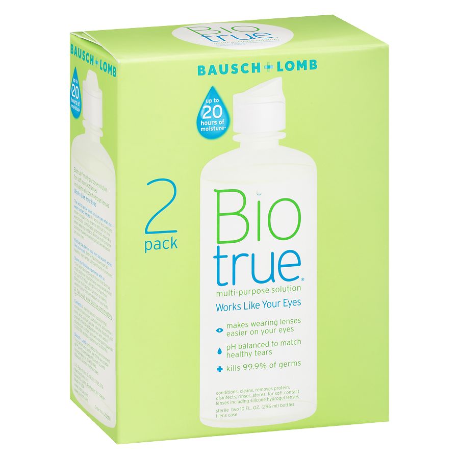 Photo 1 of Biotrue Contact Lens Solution Multi-Purpose, Multi, 10 Fl Oz, Pack of 2
EXP 01/04/2023