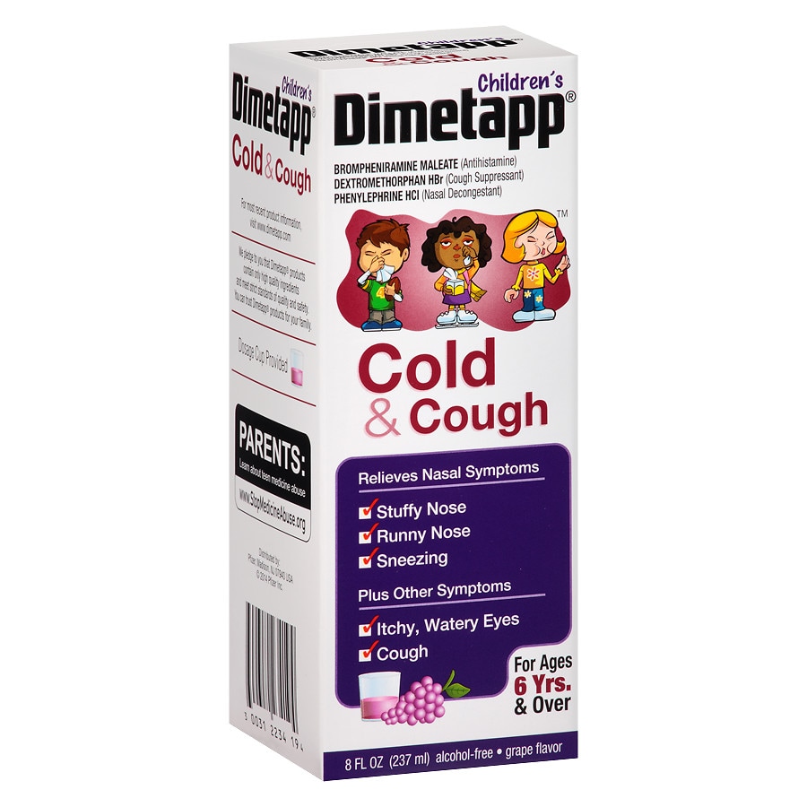 Children's Dimetapp Cold & Cough, For Ages 6 Yrs. & Over Grape | Walgreens