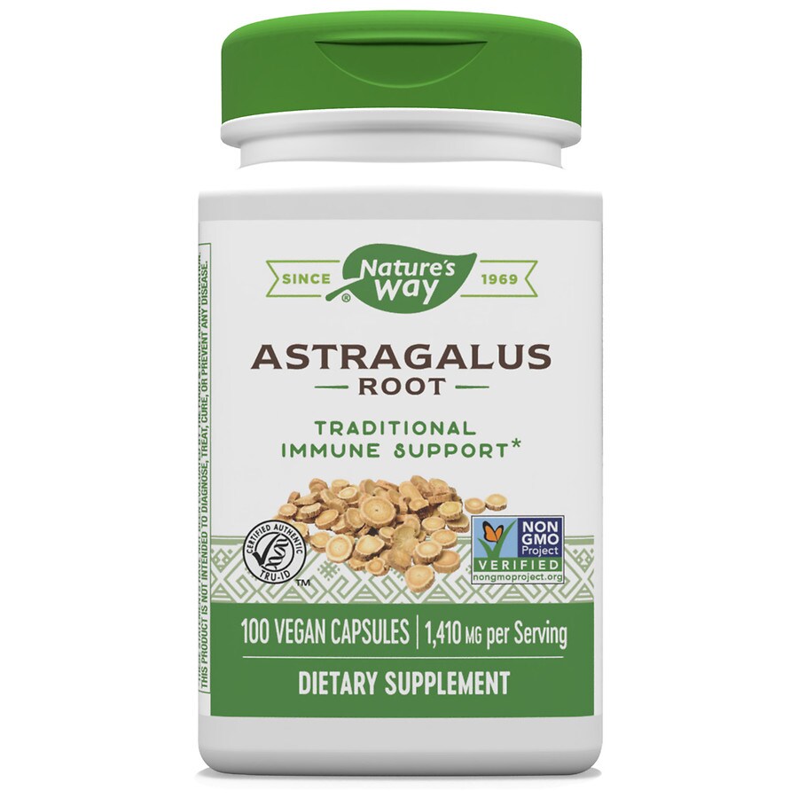 Nature's Way Astragalus Root 470 mg Dietary Supplement Capsules