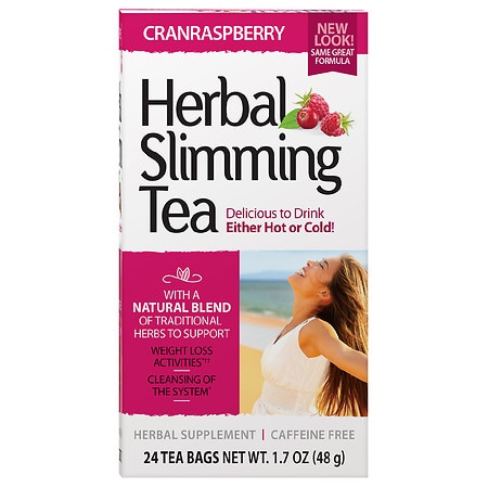 21st Century Herbal Slimming Tea Cranraspberry, 24 pk - 0.06 oz.
