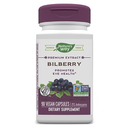Nature's Way Bilberry Standardized Capsules - 90 ea