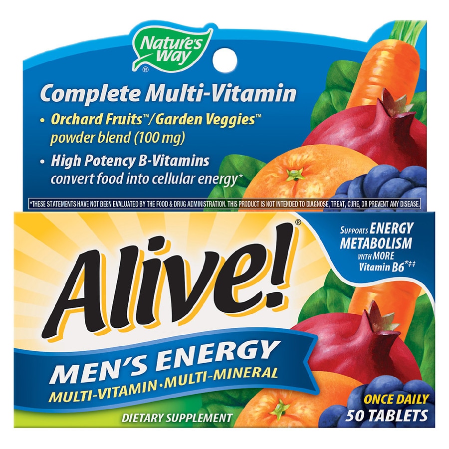  Nature's Way Alive! Men's Energy Multi-Vitamin Tablets 