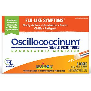 Boiron Oscillococcinum Homeopathic Flu Medicine Quick-Dissolving Pellets 6 Pack