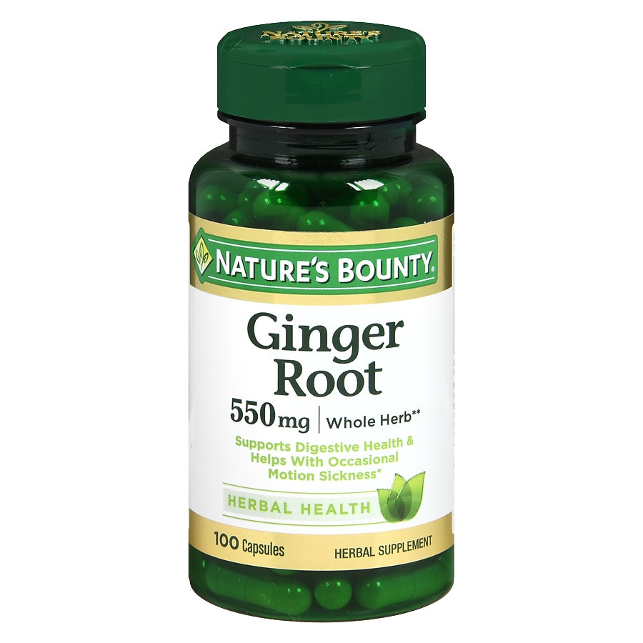 Nature's Bounty Ginger Root 550 mg Dietary Supplement Capsules Walgreens